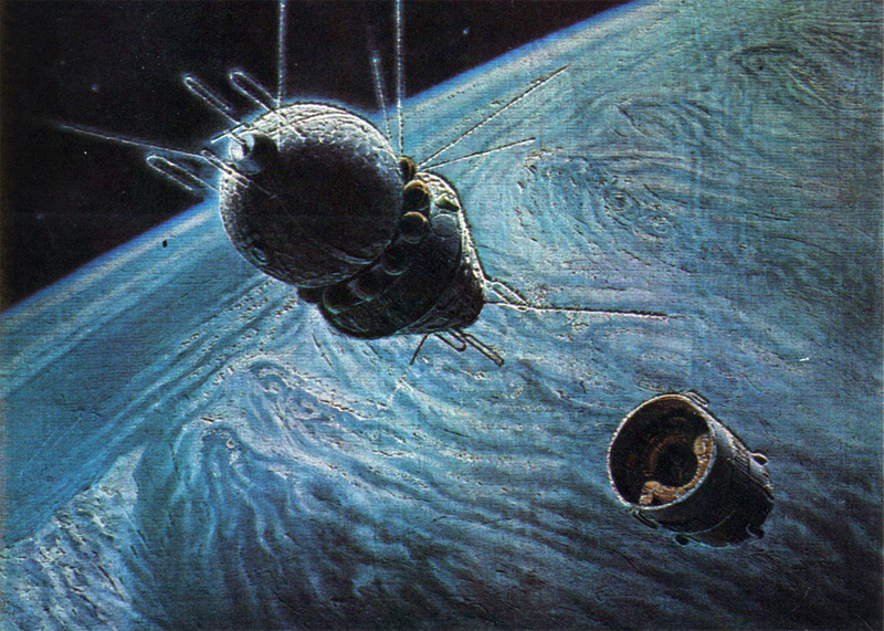 Illustration for article titled The First Spacewalker Created The Best SovietĀ CosmicĀ Landscapes